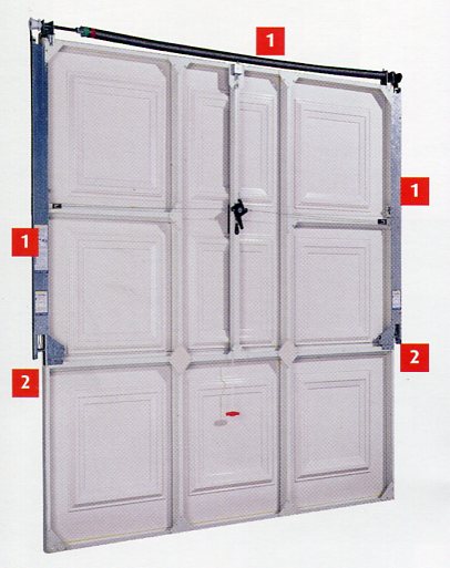 Picture showing rear of Cardale canopy garage door 